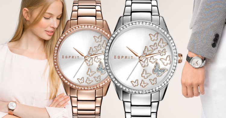 Oslavte příchod jara s novými hodinkami ESPRIT. Nabídnou broušené zirkony i motýlky ...