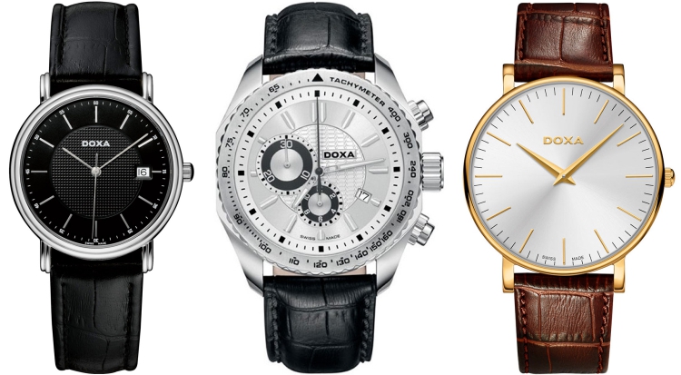 Pánské hodinky DOXA, modely 221.10.101.01, 154.10.021.01 a 173.30.021.02