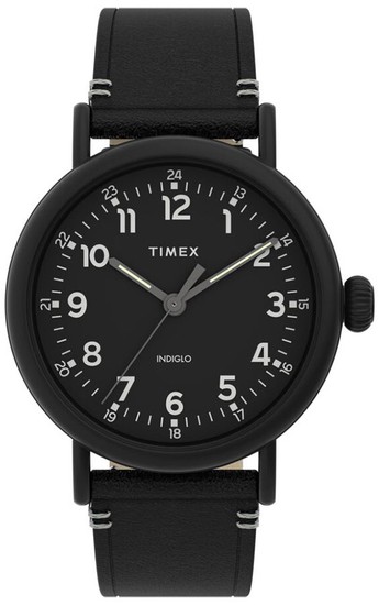 TIMEX Standard 41mm Leather Strap Watch TW2U03800