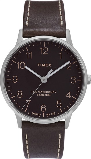 TIMEX Waterbury Classic 40mm Leather Strap Watch TW2T27700