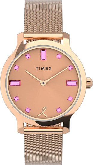 TIMEX Transcend x BCRF 31mm Stainless Steel Bracelet Watch TW2V52800