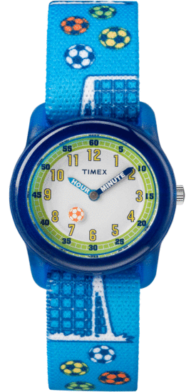 TIMEX Kids Analog Soccer Elastic Fabric Watch TW7C16500