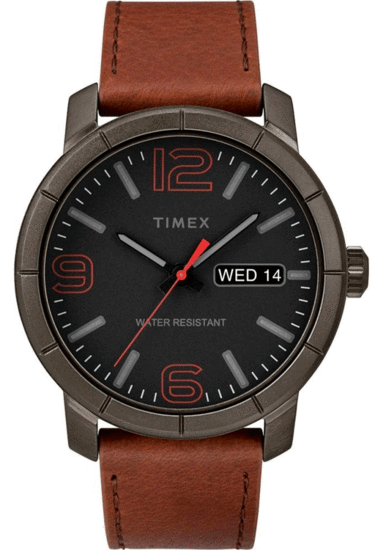 TIMEX Mod44 44mm Leather Strap Watch TW2R64000