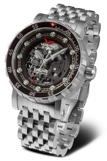 VOSTOK-EUROPE ENGINE AUTOMATIC SKELETON NH72/571A646B LIMITED EDITION 3000pcs