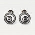 TOMMY HILFIGER IONIC-PLATED MONOGRAM CRYSTAL CIRCLE EARRINGS 2780523