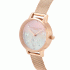 Olivia Burton Sparkle Butterfly, Midi Blush Dial With Blue Mother Of Pearl, Rose Gold Mesh Watch OB16MB38