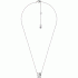 Michael Kors Precious Metal-Plated Sterling Silver Pavé Logo Necklace MKC1660CZ040